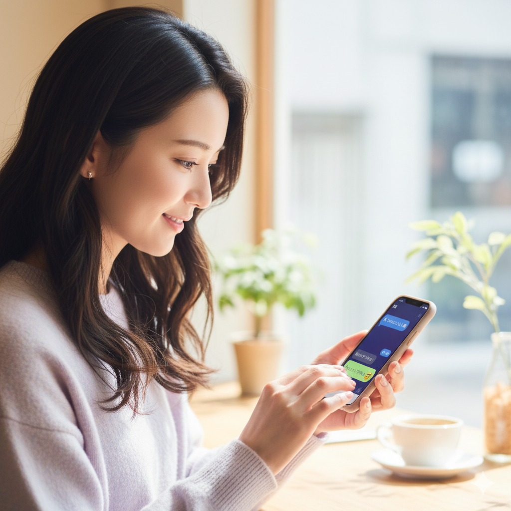 チャットでやりとりするイメージ